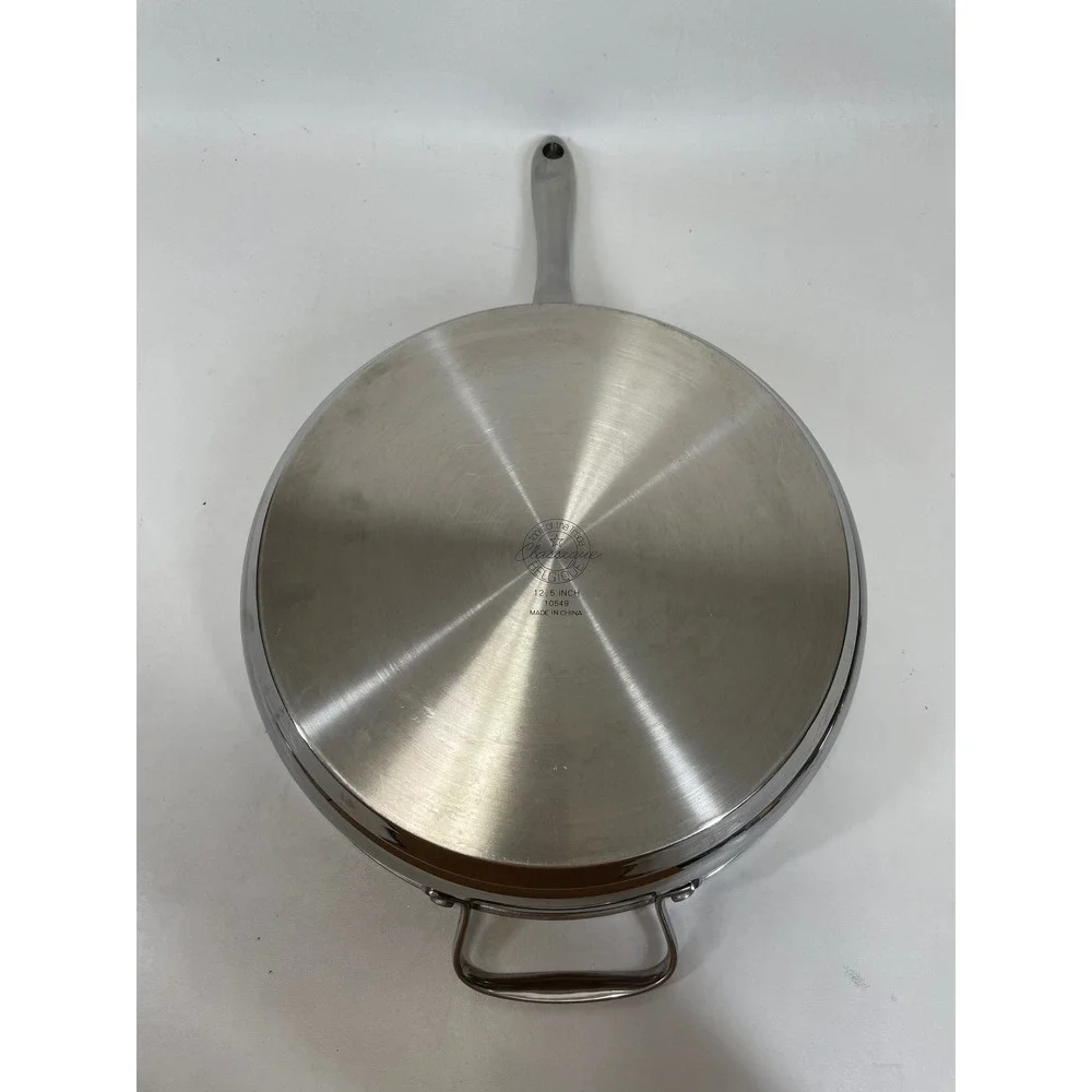 Belgique Classique 12.5 Inch Stainless Steel Everyday Pan Skillet Dome Lid 10549
